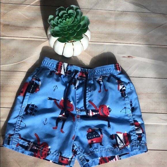 🍭6/$30 Carter’s pirate monster swim trunks 18-24 - Picture 8 of 8